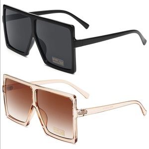 Two Square Oversized Sunglasses